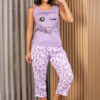 LA0011 Pijama Mujer Manga Sisa Capri - Imagen 2